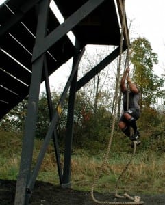 OBSTACLE-ROPE CLIMB TO PLATFORM & RAMP