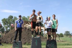 Overall placings (from L to R) 3rd Evan Perperis 1st Nathan Palmer and Randi Lackey 2nd Nikki Call and Bryce Robinson