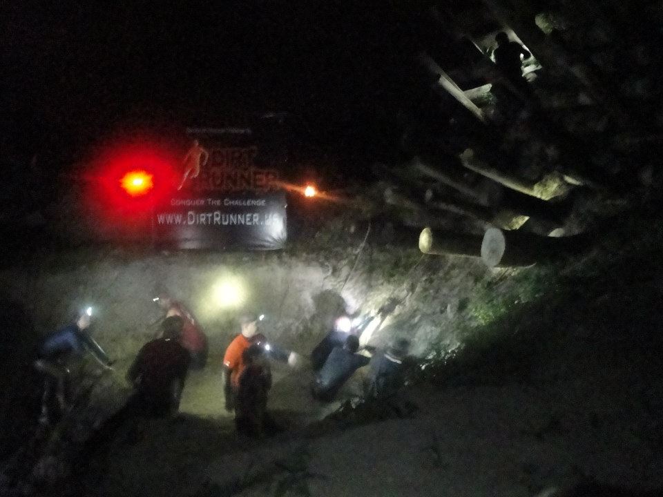 A picture from one of the night OCRs put on by Dirt Runner. Seriously look at that obstacle...I'm not even sure what is going on there.