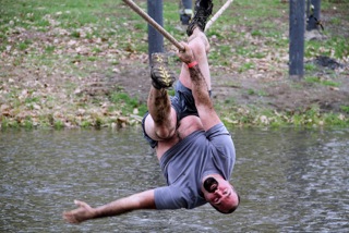 man on pond traverse