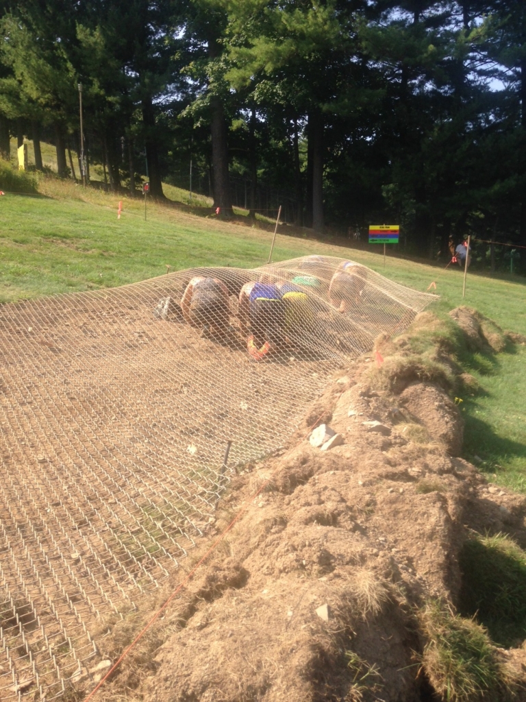 Section two of the very challenging fence obstacle.