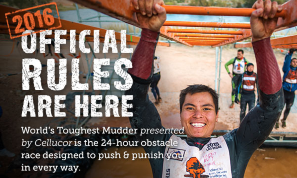 2016 Worlds toughest mudder final rules