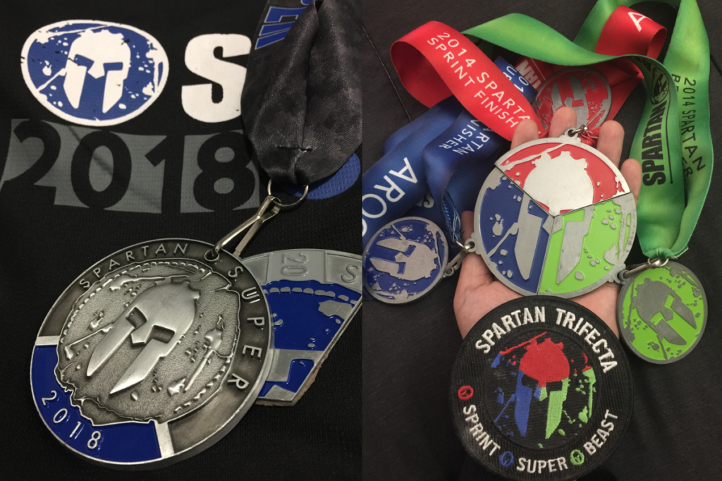 2020 Spartan Race Super Medal with Wedge Sprint Finisher 
