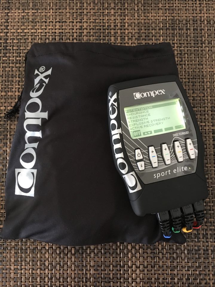Black for sale online Compex Sport Elite 2.0 Muscle Stimulator with TENS Bundle 