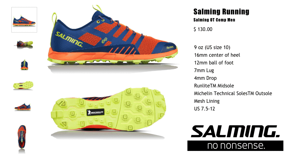 salming ot comp trail running shoe